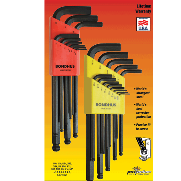 美國(guó)Bondhus波頭粗短雙球端L型扳手SDBLX13BXL