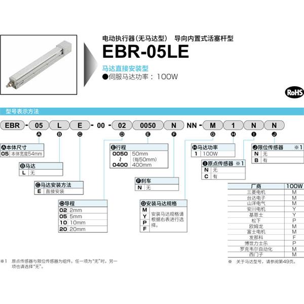 CKD喜開理電動(dòng)執(zhí)行器（無馬達(dá)型）滑塊型EBR-05LE-00-020150NNN-M1NN