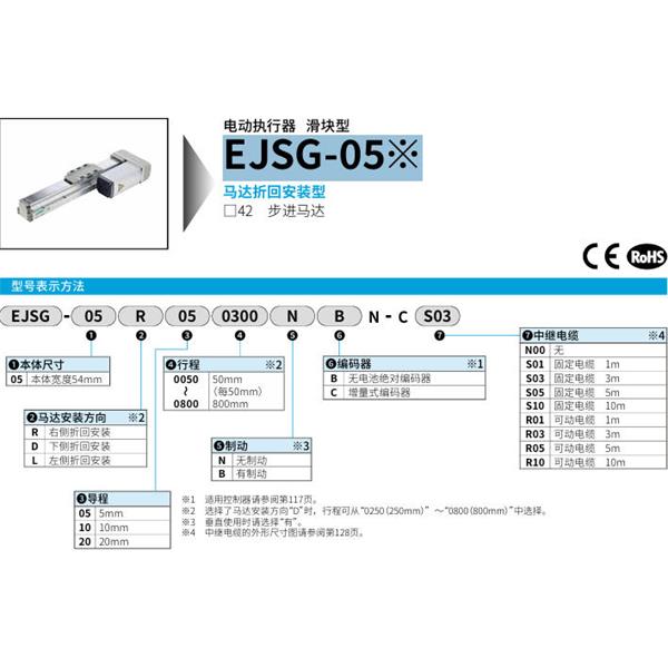 CKD喜開理電動(dòng)執(zhí)行器（無馬達(dá)型）滑塊型EJSG-05D200800BCN-CS01