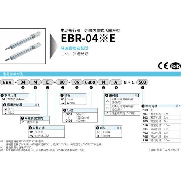 CKD喜開理電動執(zhí)行器導向內(nèi)置式活塞桿型EBR-04MFA-00-06N0NAN