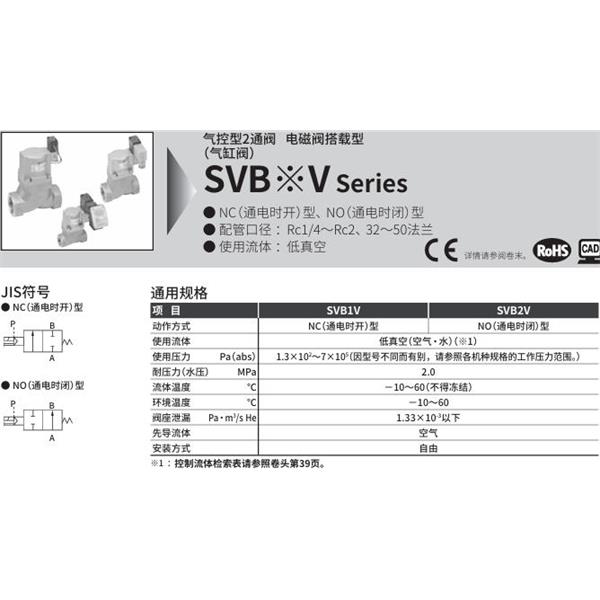 CKD喜開理氣控型2通閥（氣缸閥）SVB2V-10F-02CS-AC100V