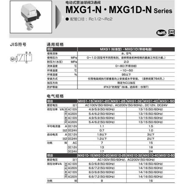 CKD喜開理電動(dòng)式球閥2?3通閥MXG1D-25-NT-1