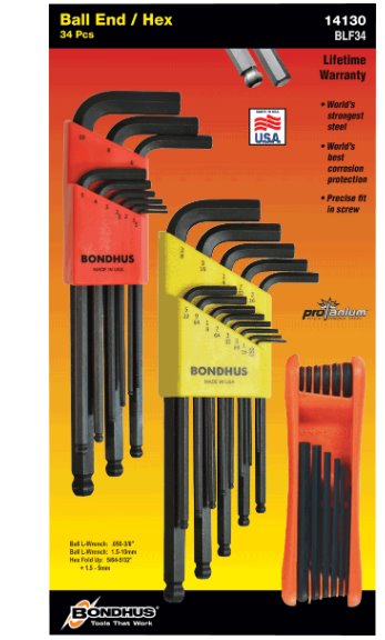 美國(guó)Bondhus波頭ProHold? TORX?L型扳手PHTX8